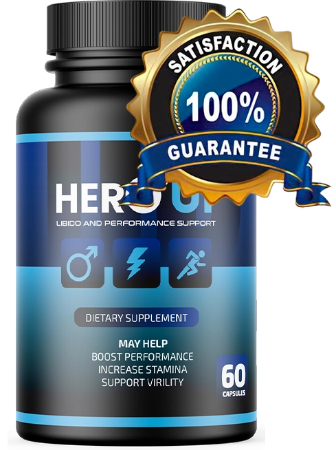 HeroUP bottle with satisfaction guarantee badge